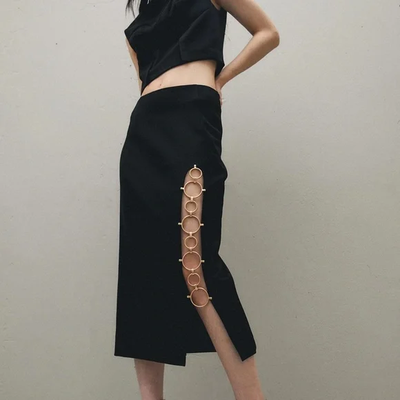 Cult Gaia Torielle Skirt in Black